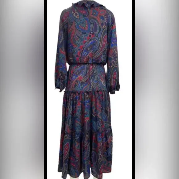 Lauren Ralph Lauren- Women’s Paisley Ruffle Dress - Size 2 - Picture 5 of 13